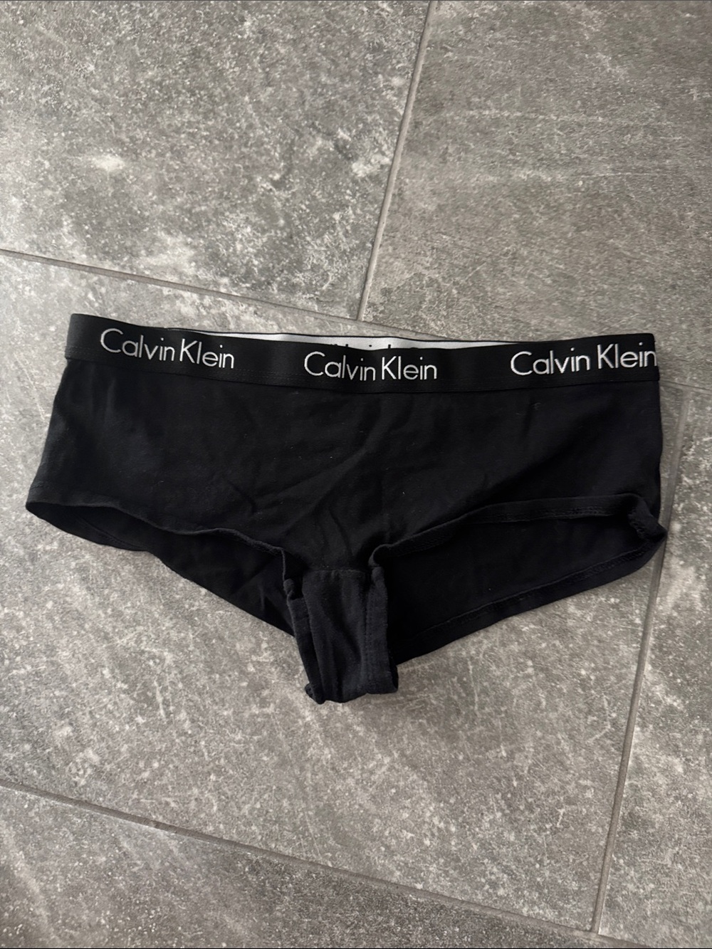 Calvin Klein Black Logo Waistband Boyshorts